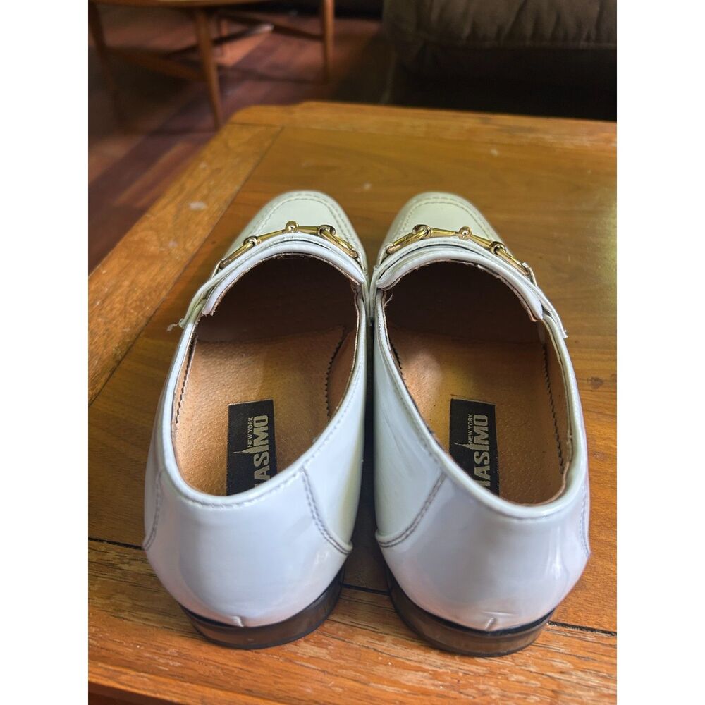 Masimo Men's White Glossy Loafers